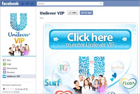Unilever engages directly with consumers through Facebook