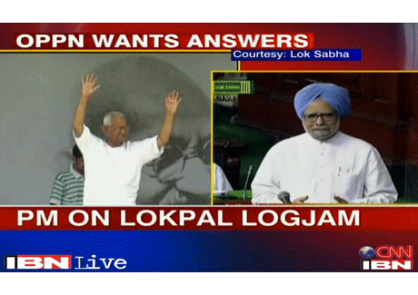 Report on the Jan Lokpal Bill occupied 83.4% of the telecast duration of National News Channels