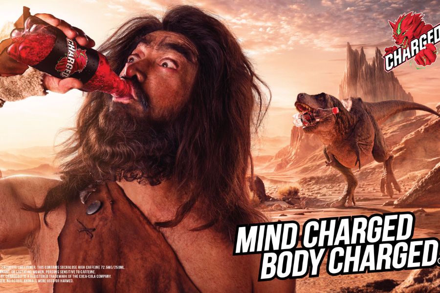 Caveman Khan and Coca-Cola’s Charged: A primal power play