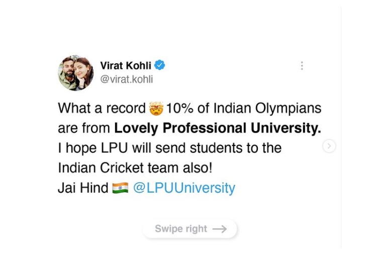 Blog: Virat Kohli bats for Lovely Professional University — are Twitterati over-reacting?